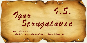 Igor Strugalović vizit kartica